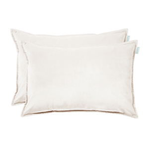 Kussen fluweel offwhite 40x60 cm set van 2 sierkussens