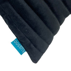 Kussen fluweel zwart streep en uni 50x50 cm set van 2 sierkussens