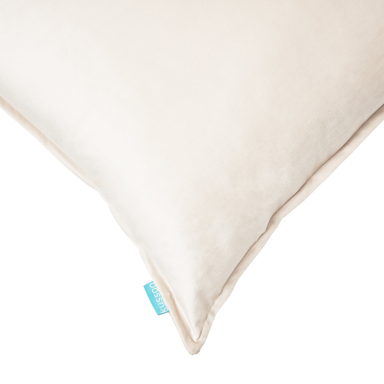 Kussen fluweel uni offwhite 50x50 en 30x50 cm set van 2 sierkussens