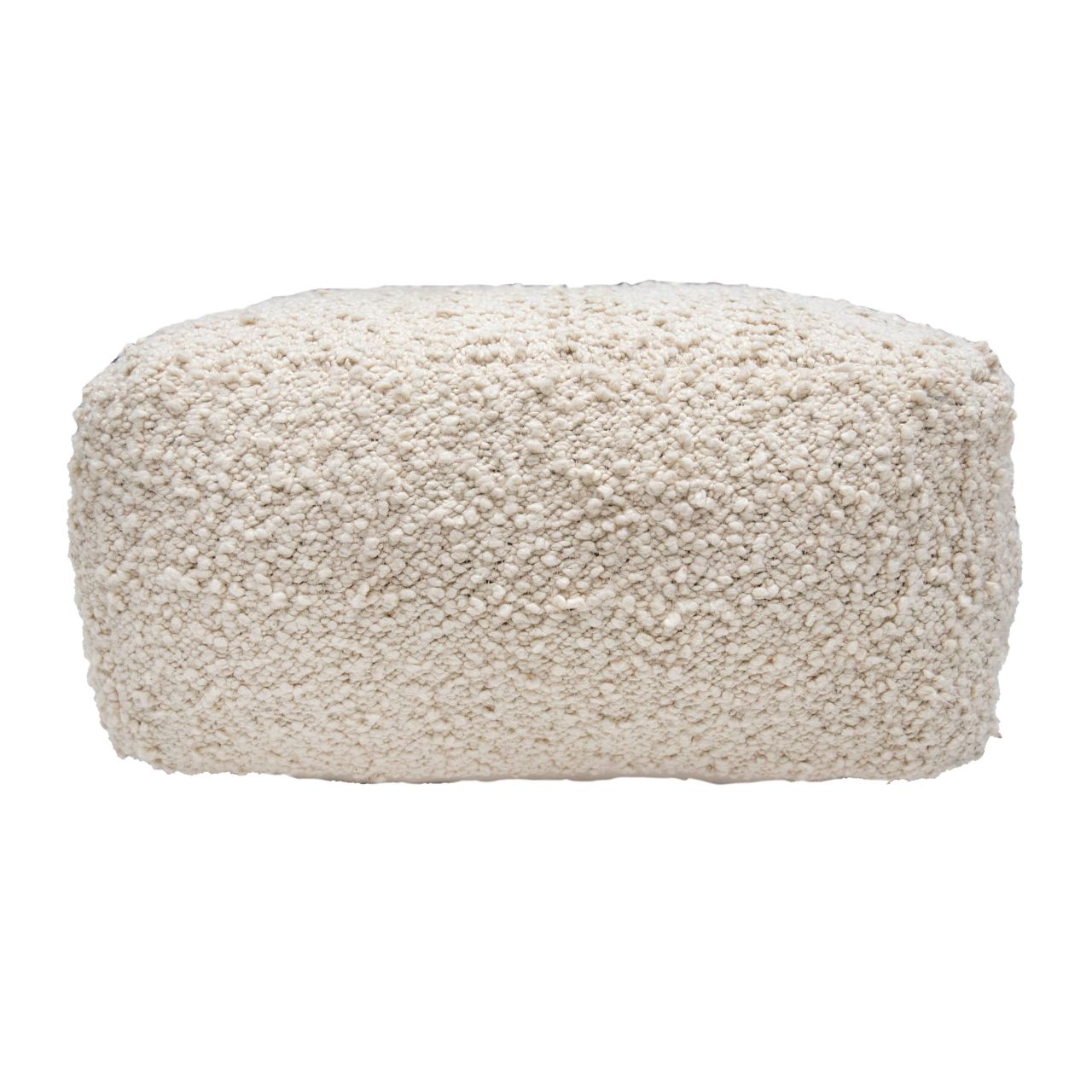 Poef Bouclé offwhite 50x50x25 cm
