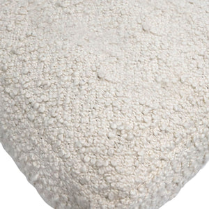 Poef Bouclé offwhite 50x50x25 cm