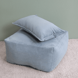 Poef Ribcord sage 50x50x25 cm