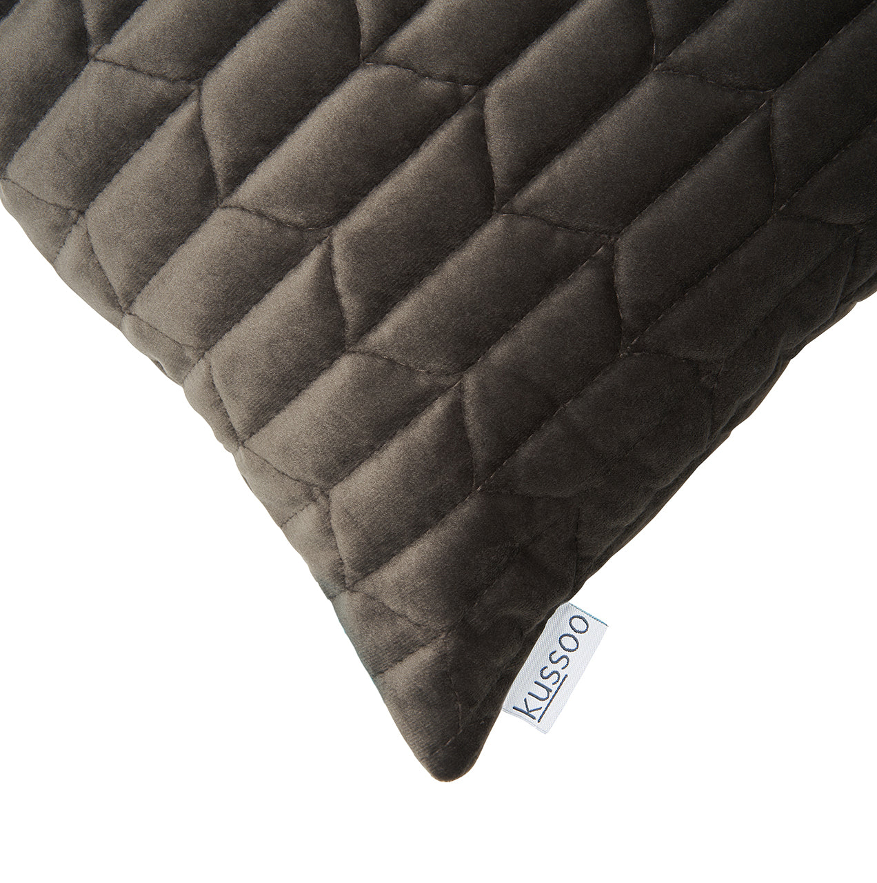Kussen fluweel uni warm grijs 50x50 en 30x50 cm set van 2 sierkussens