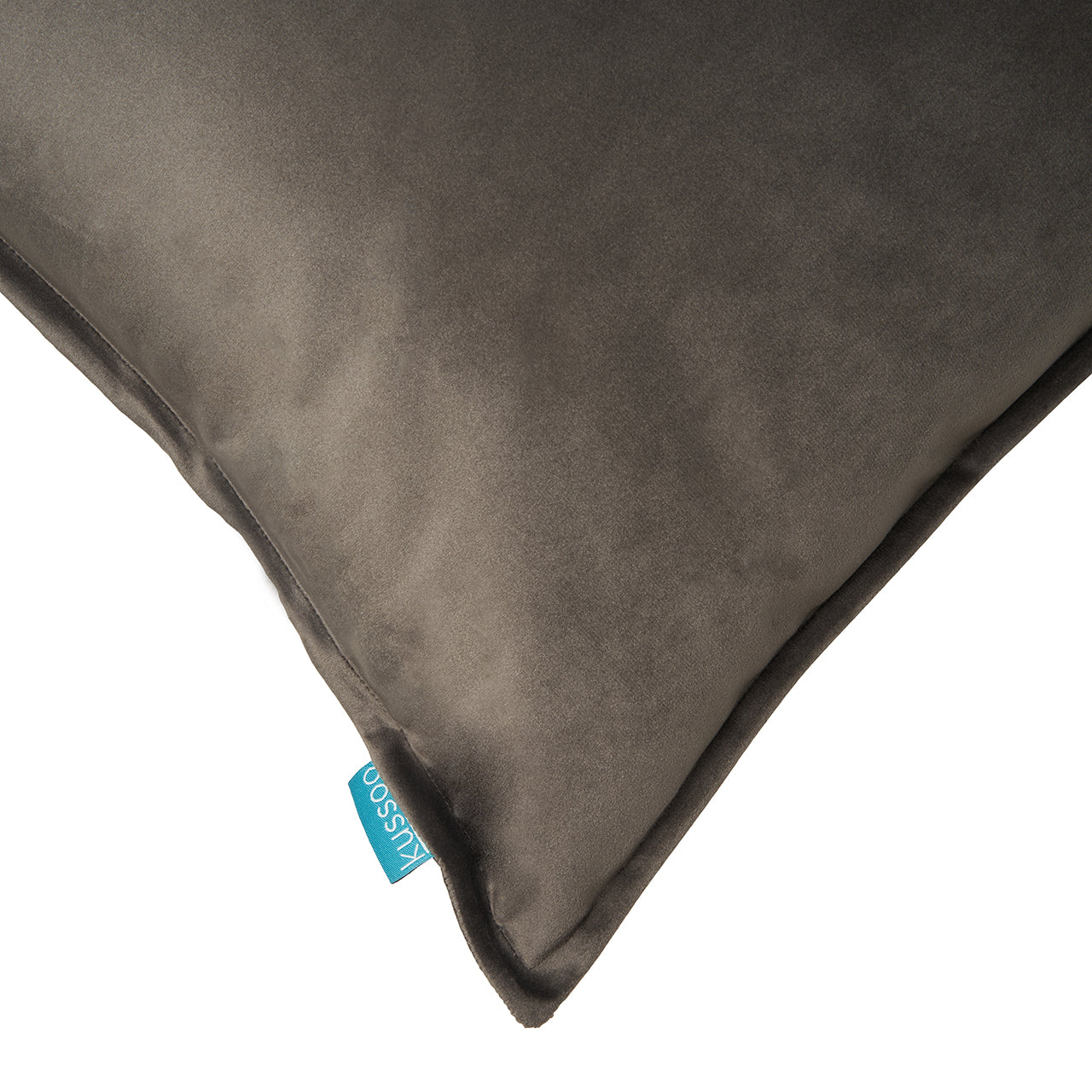 Kussen fluweel uni warm grijs 50x50 en 30x50 cm set van 2 sierkussens