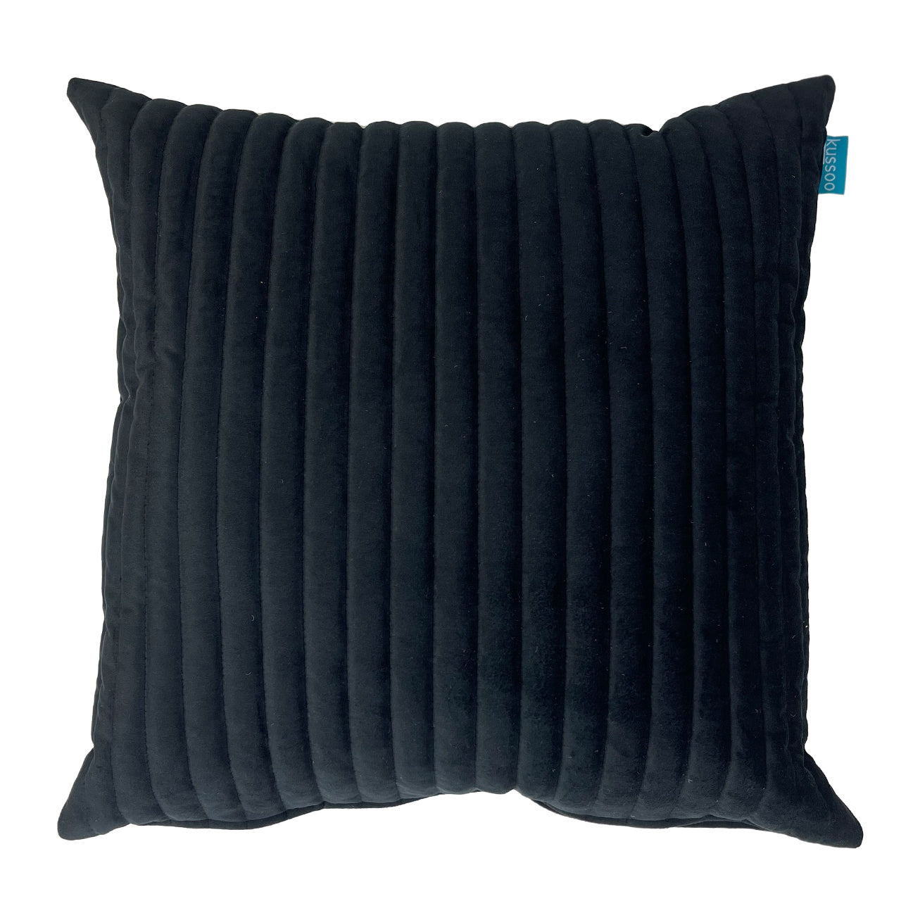 Kussen-Fluweel-Stripe-Zwart-50x50-cm