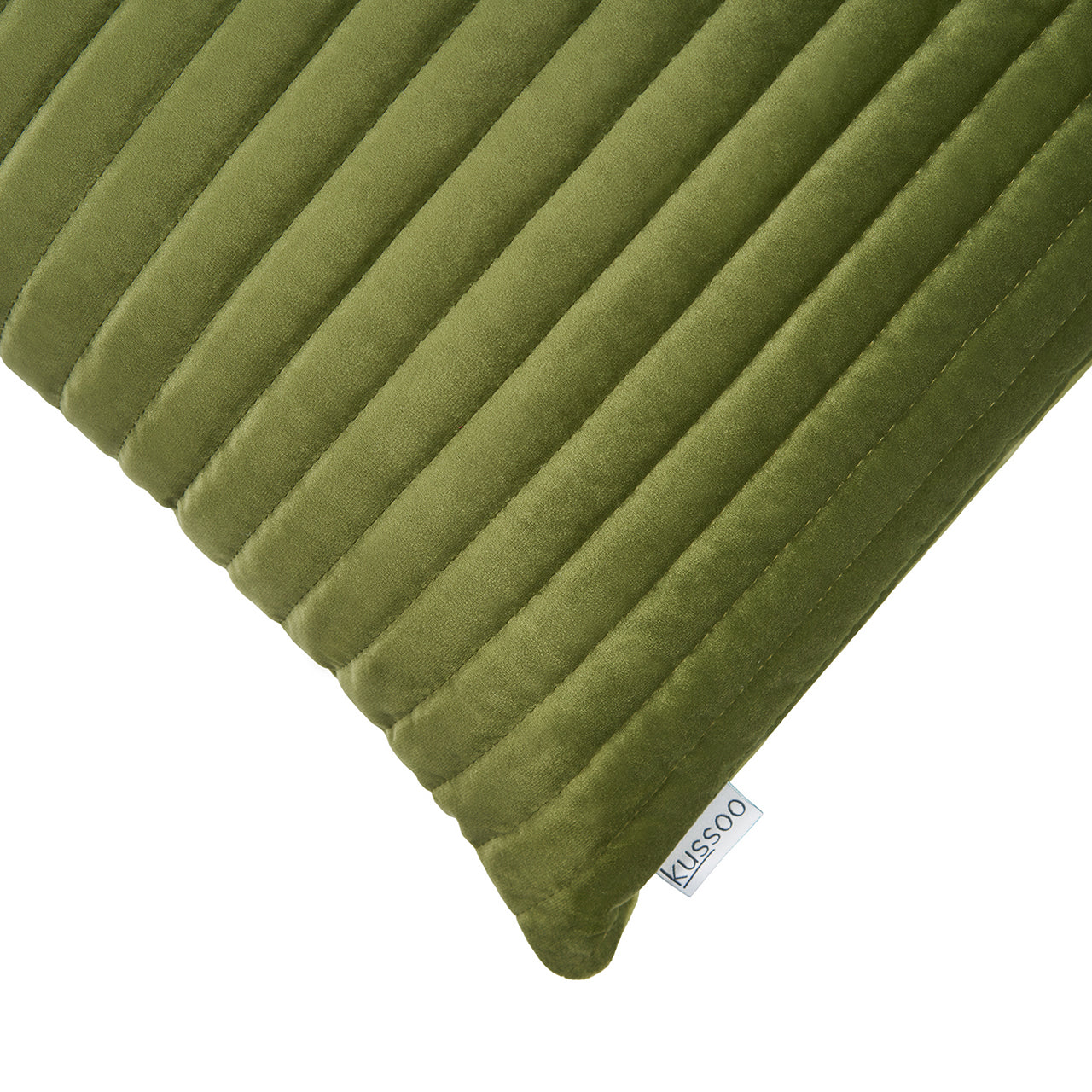 Kussen-fluweel-olijfgroen-streep-detail