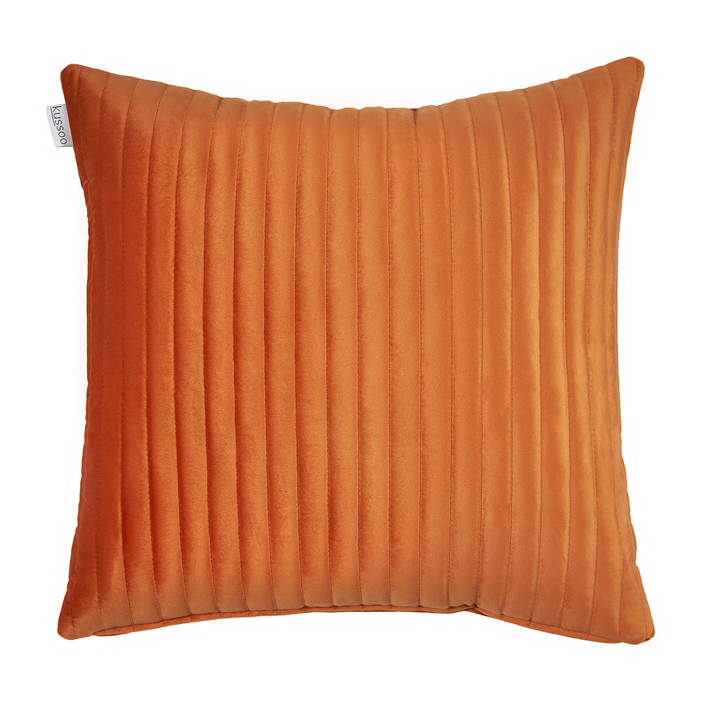 Kussen-fluweel-streep-oranje-50x50-cm