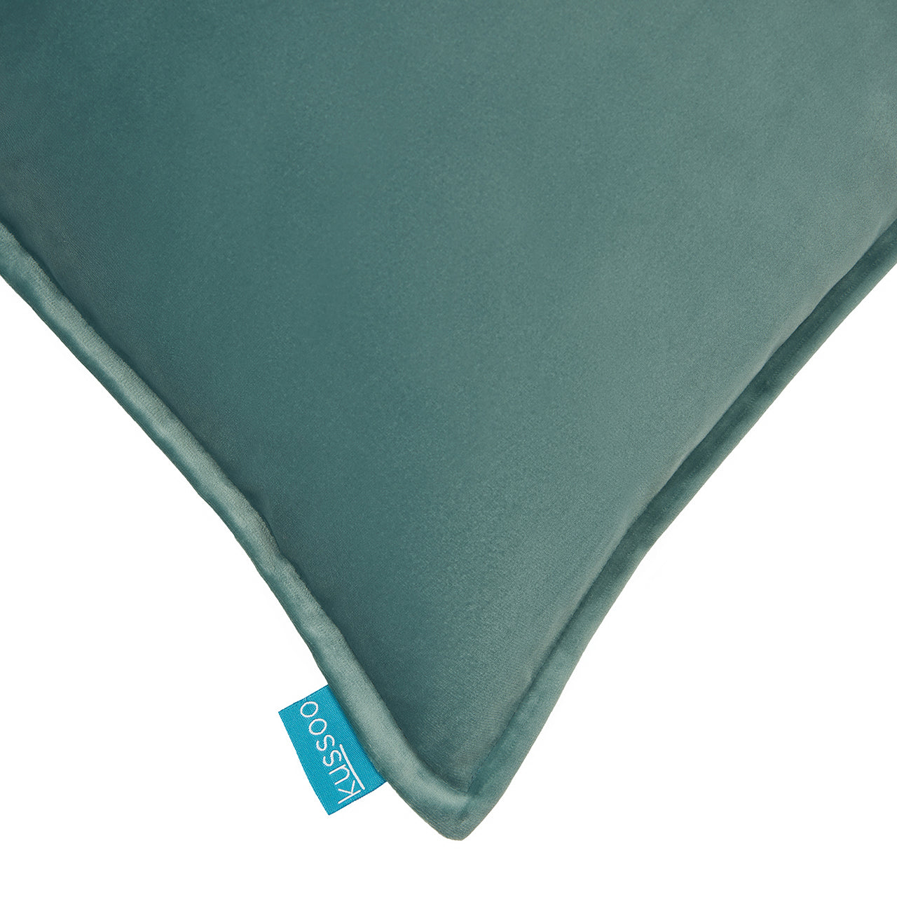 Kussen uni fluweel mint 50x50 cm set van 2 sierkussens