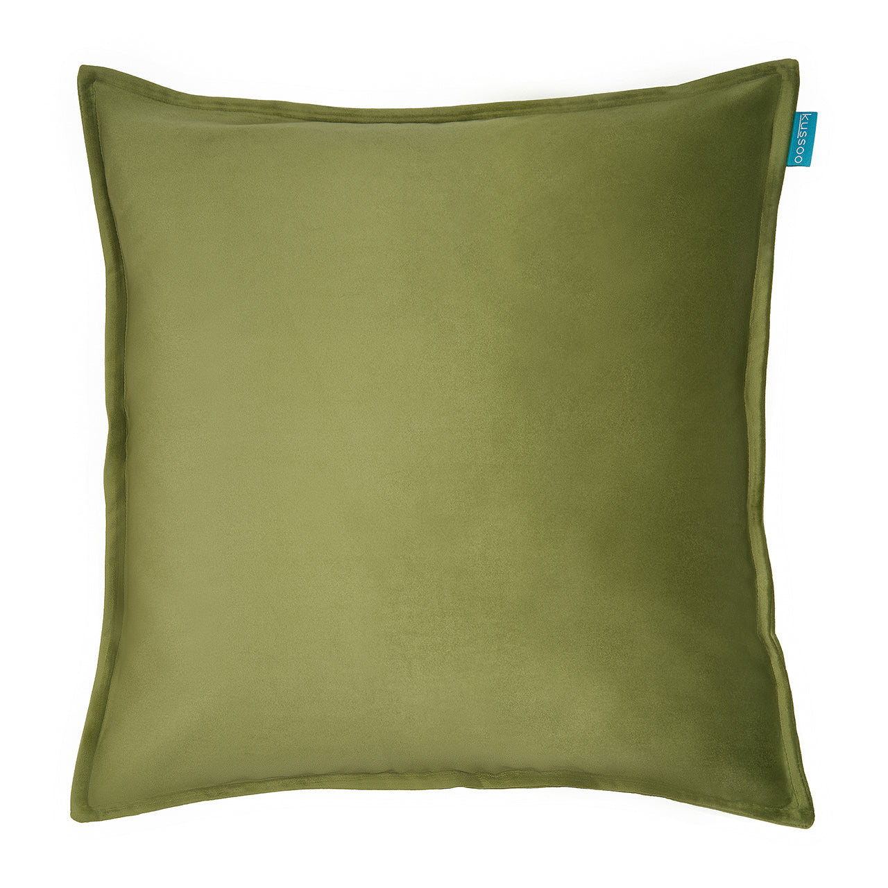Kussen-fluweel-uni-olijfgroen-50x50-cm
