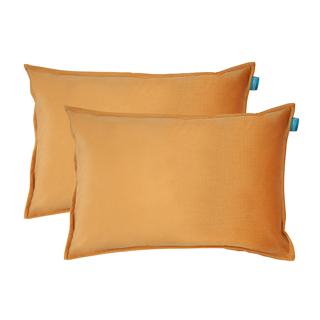 Kussenset-Fluweel-okergeel-40x60-cm