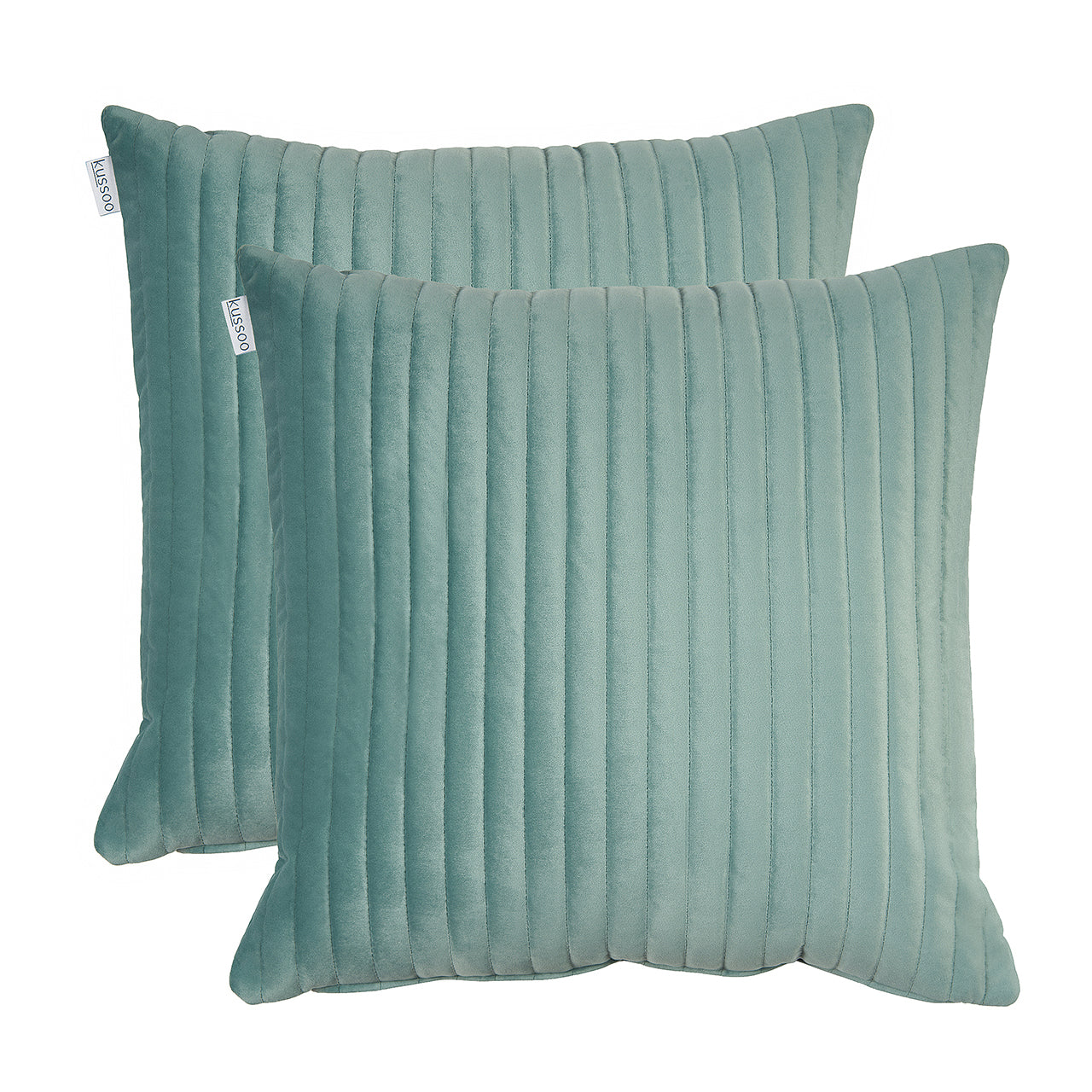 Kussenset-fluweel-mint-streep-50x50-cm