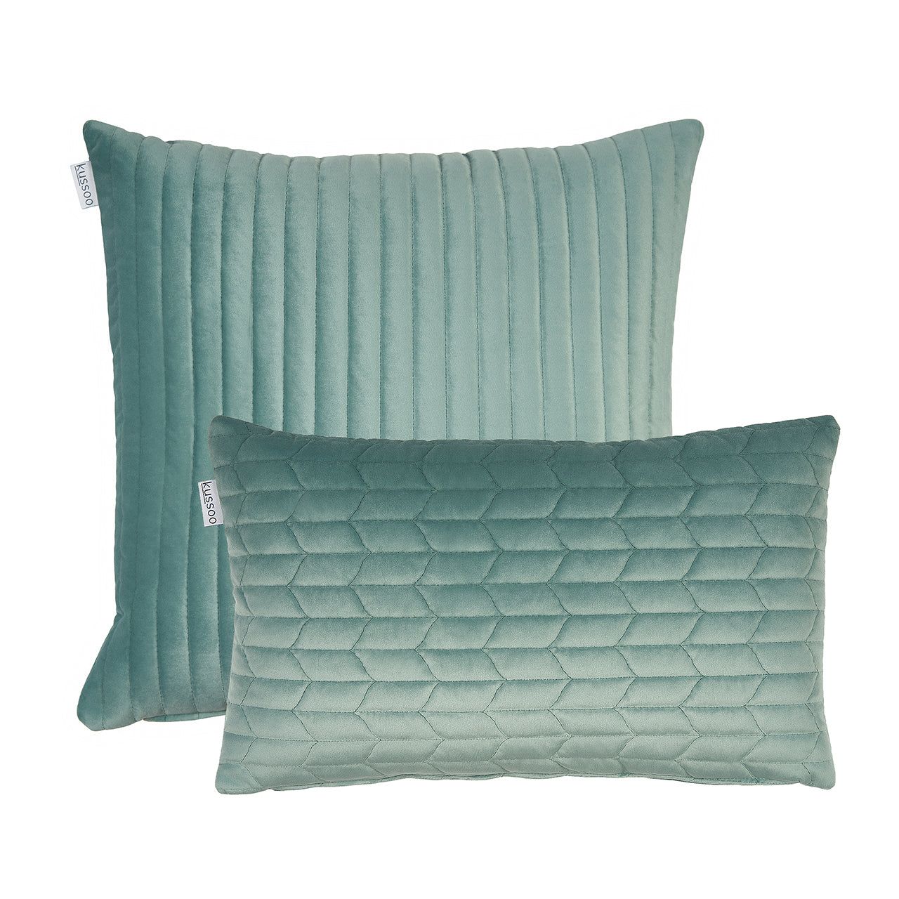 Kussenset-fluweel-mint-streep-en-30x50-cm