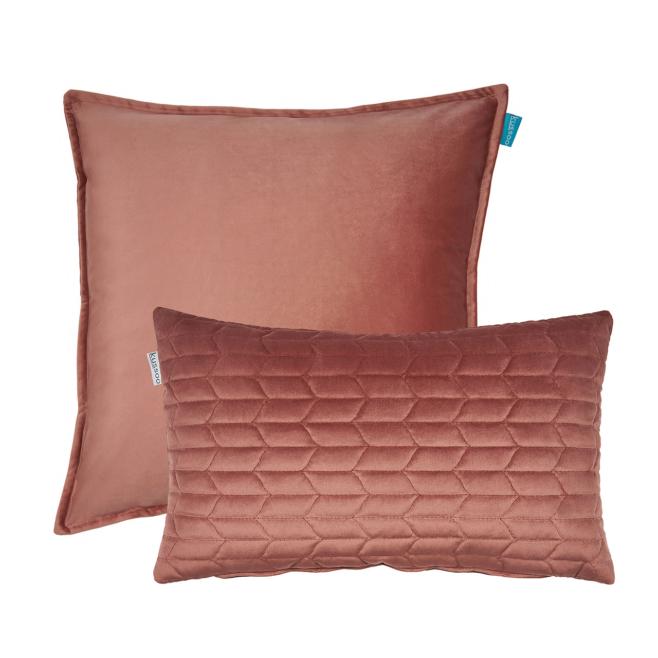 Kussenset-fluweel-roze-uni-50x50-en-patroon-30x50-cm