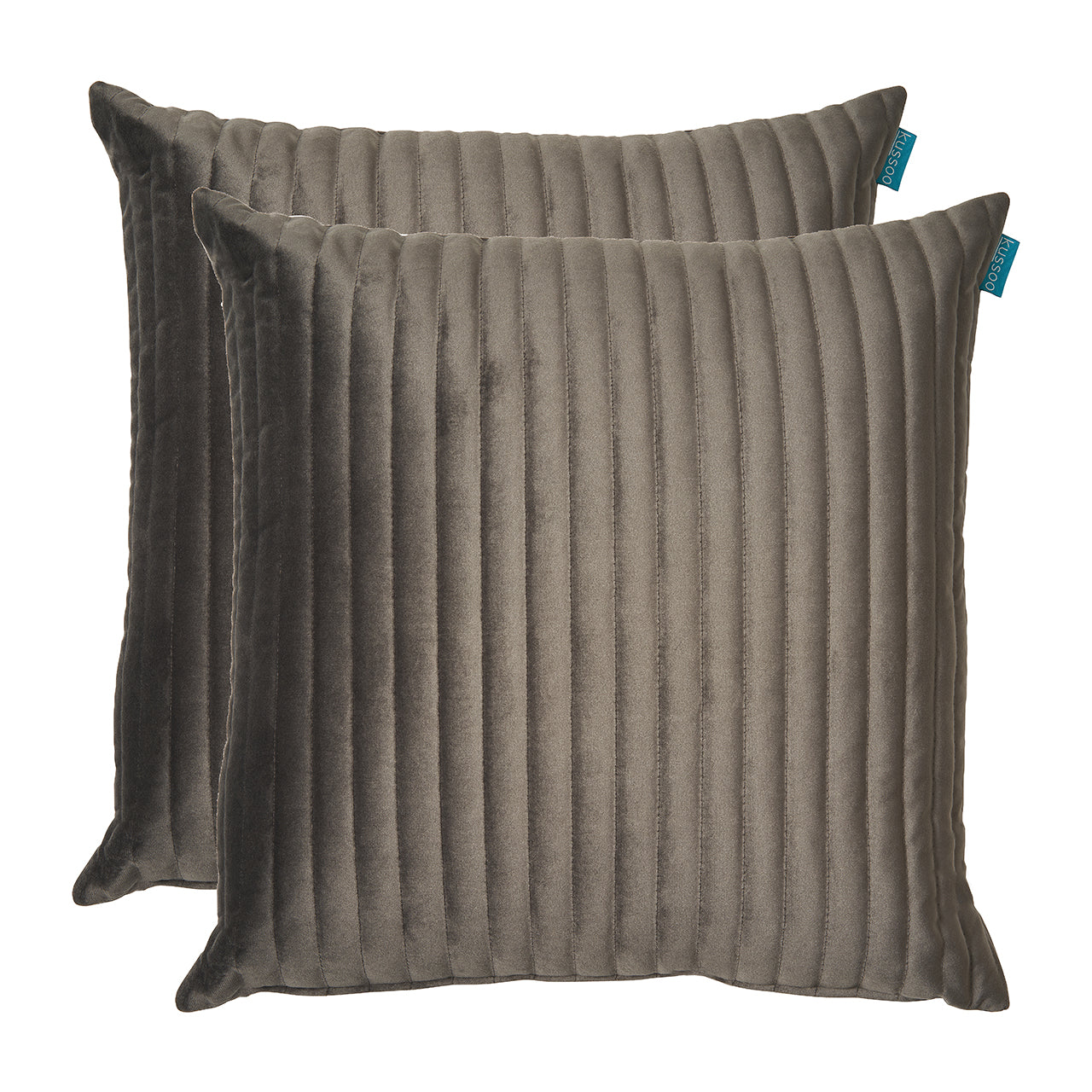Kussenset-fluweel-streep-warm-grijs-50x50-cm