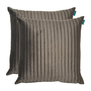 Kussenset-fluweel-streep-warm-grijs-50x50-cm