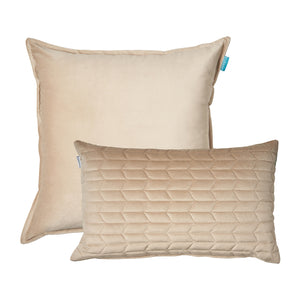 Kussenset-fluweel-uni-beige-en-30x50-cm
