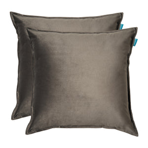 Kussenset-fluweel-uni-warm-grijs-50x50-cm
